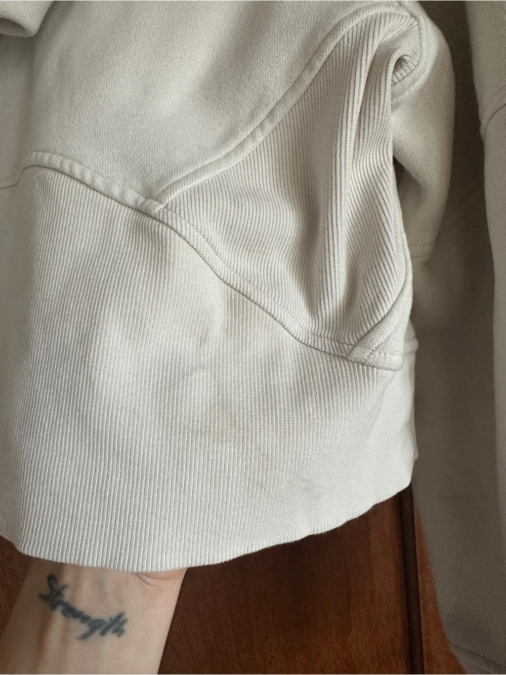 lululemon athletica Scuba Cream Cropped Half-Zip Hoodie